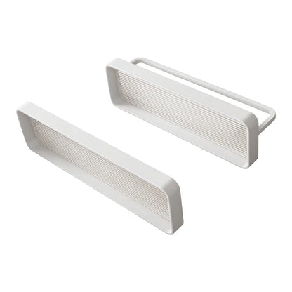 2X White Bathroom Storage Rack No Drilling Needed Towel Organizer