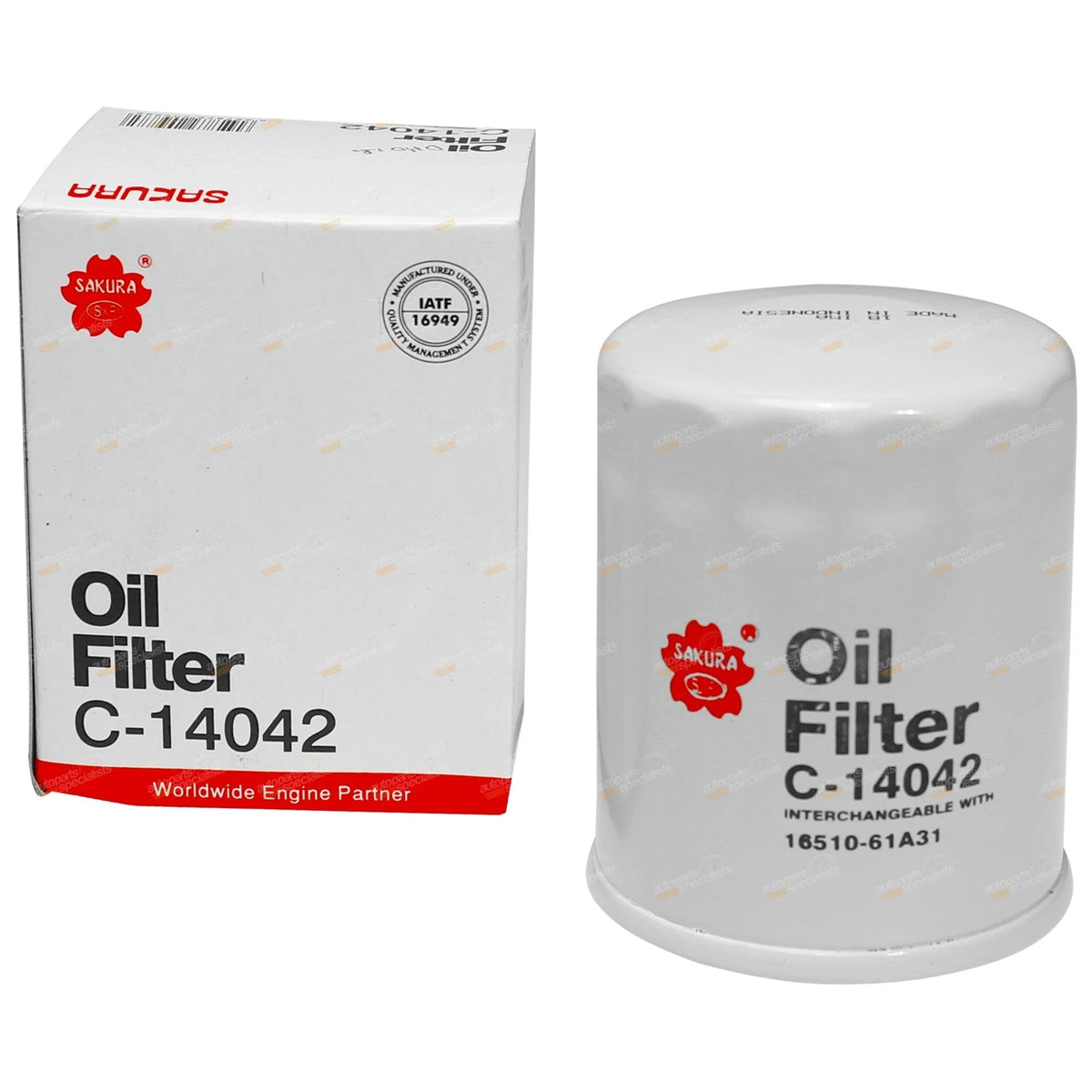 Sakura Engine Oil Filter for Suzuki SX4 (2007–2010) GYA GYB J20A J20B