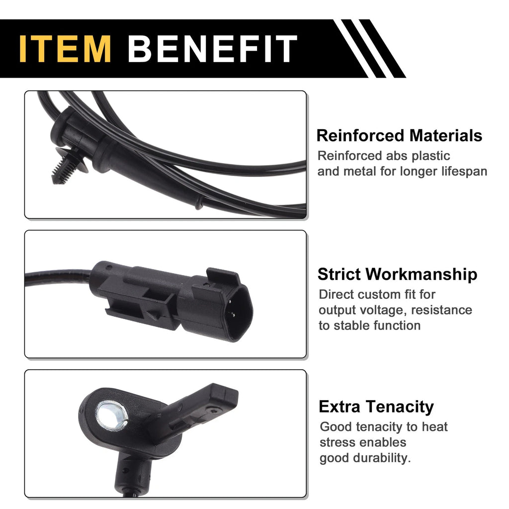 ABS Wheel Speed Sensor Left Rear for Chevrolet Impala (2014–2019) 1Pc