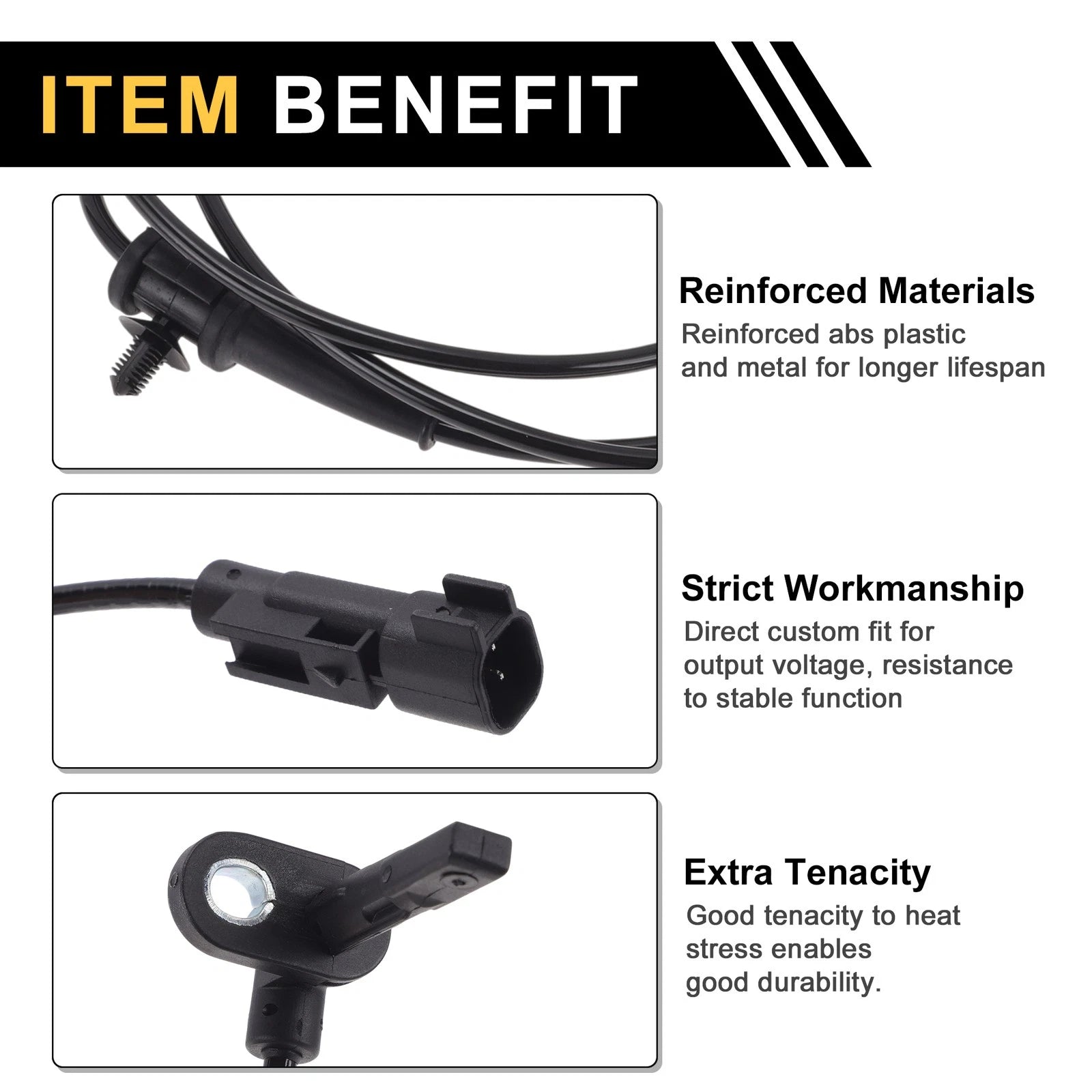 ABS Wheel Speed Sensor Left Rear for Chevrolet Impala (2014–2019) 1Pc
