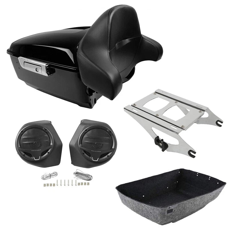 Trunk Backrest Speakers Mount Rack for Harley Electra Glide (2014–2026)