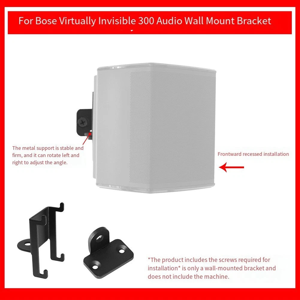 Speaker Wall Bracket for Universal Fit (Metal Construction, Hidden Design)