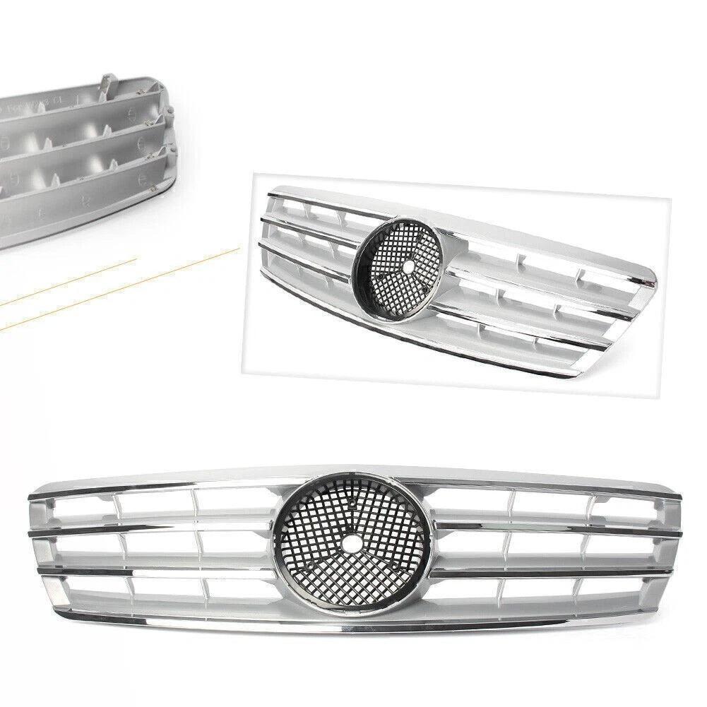 Front Upper Grill Mesh Grille for Mercedes Benz W203 C230 C320 C240 (2001–2007)