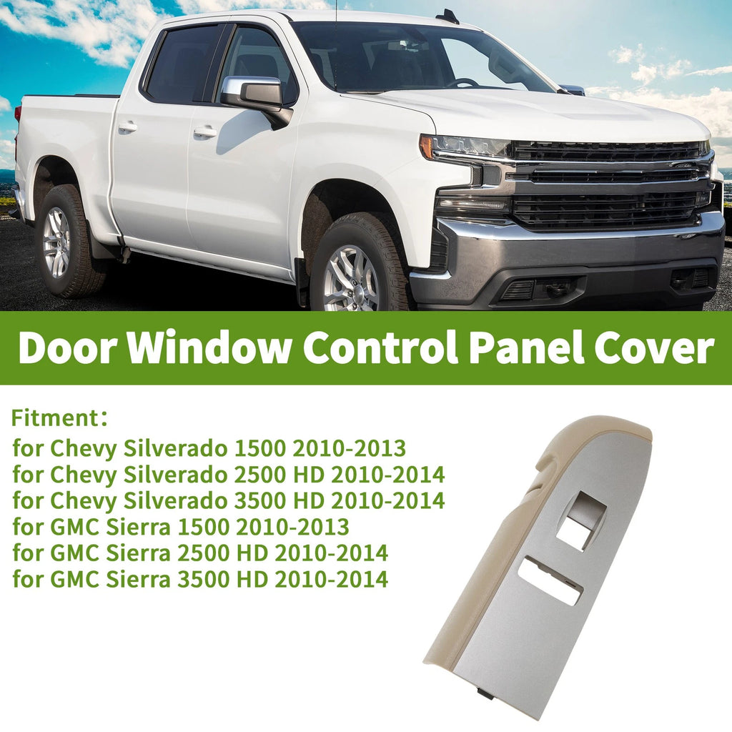 Front Right Side Window Switch Bezel Cover for Chevy Silverado 1500 (2014–2018)