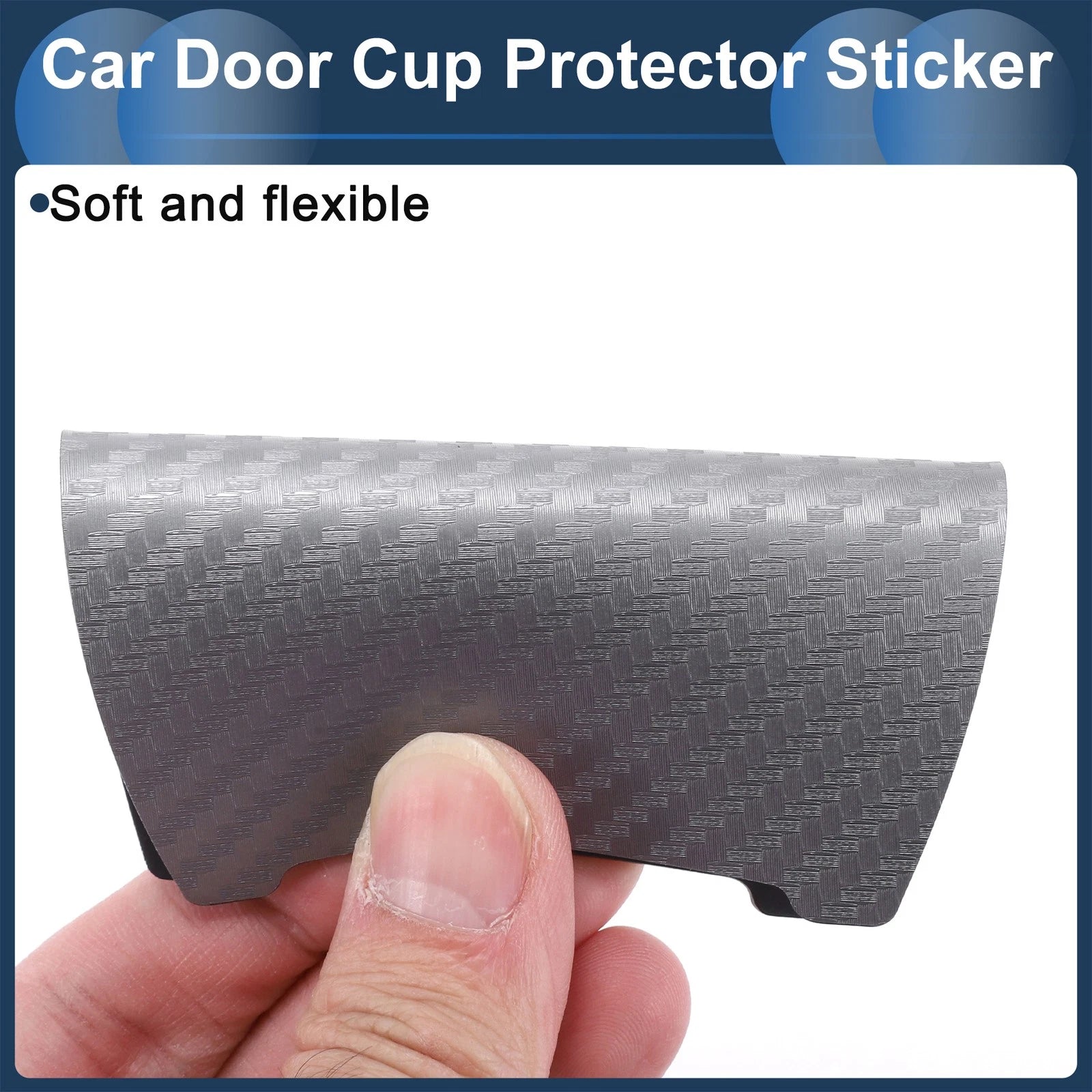 3D Car Door Handle Scratch Protector for Universal Vehicles (84x94mm)