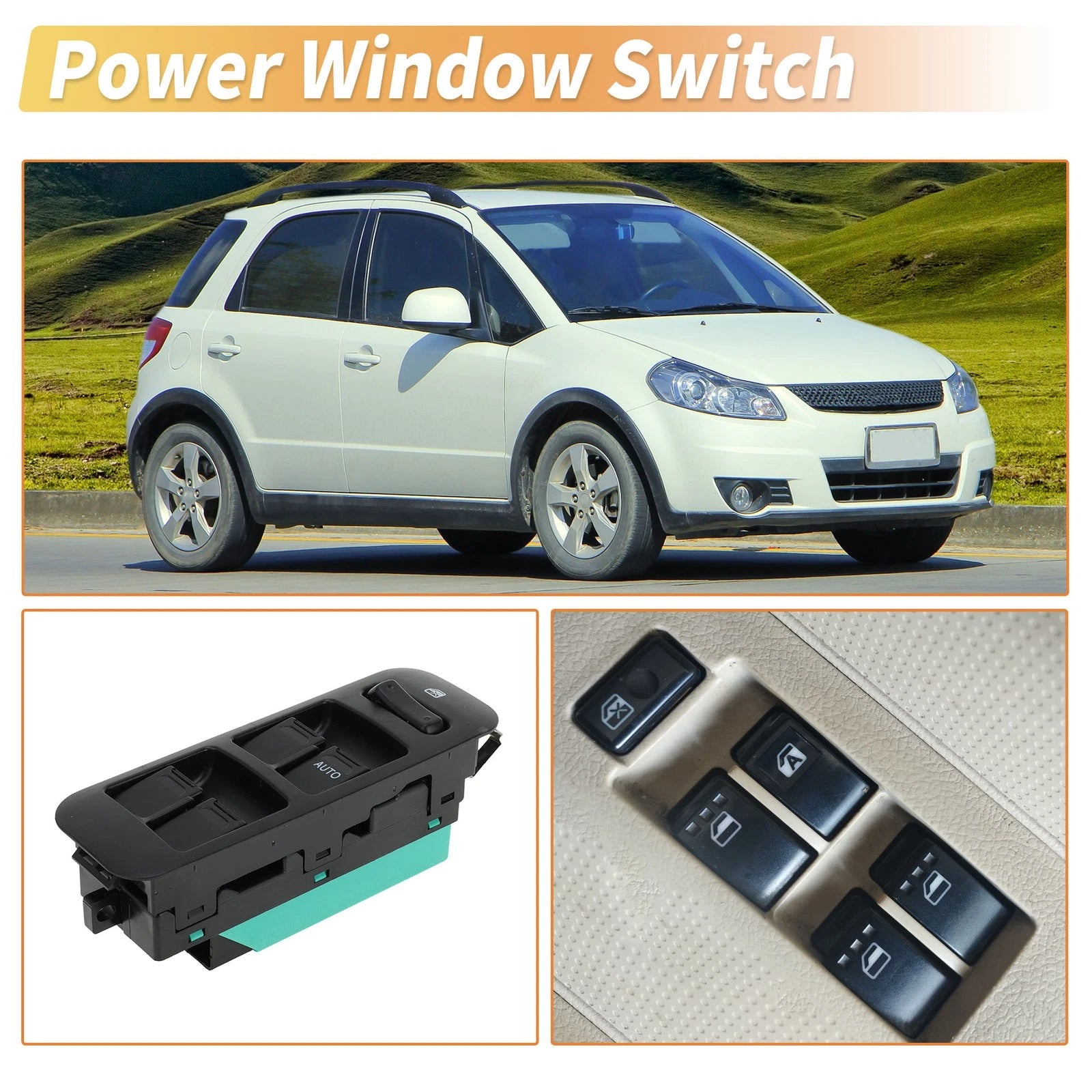 Power Window Switch for Suzuki (Black Green) (2000–2006)