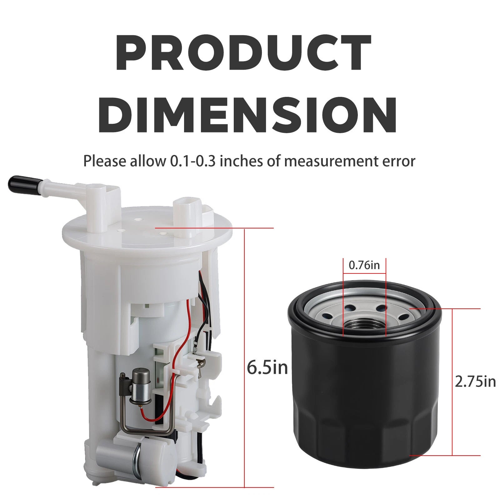 Fuel Pump Assy & Oil Filter for Yamaha YZF-R1 YZF-R6/S (2004–2009) 5PW-13907-02-00