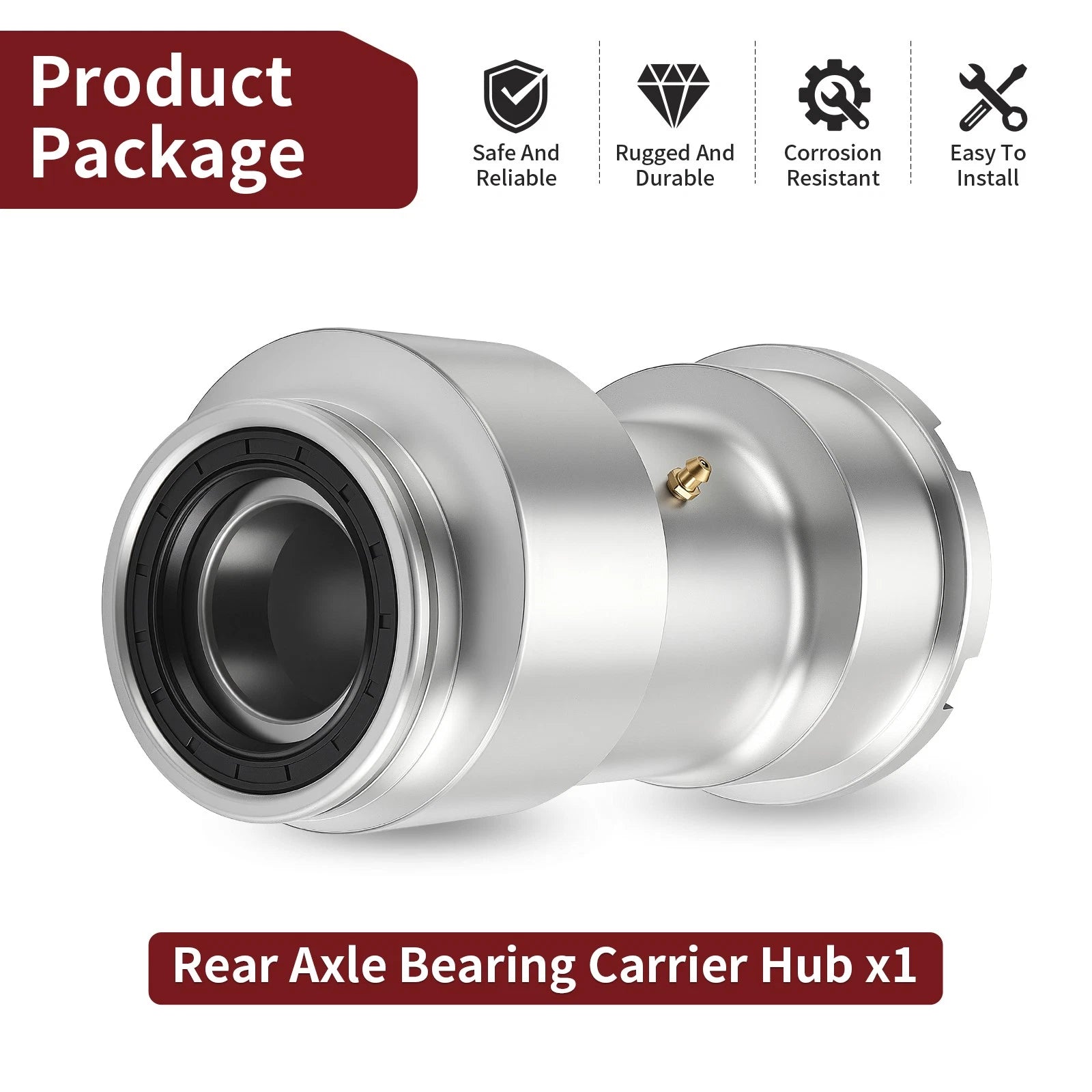 Rear Axle Bearing Carrier Hub for Polaris Predator 500, Outlaw 450, 525 (2003–2014)