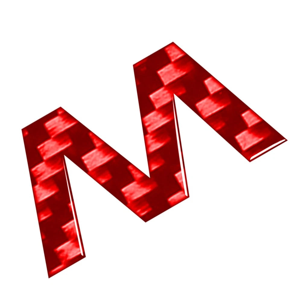 W Red Window Door Badge Emblem for Car