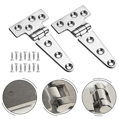 2X Heavy Duty Stainless Steel T Hinges for Boat Hatches