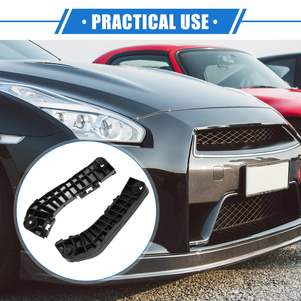 Bumper Brackets Support Covers Front Pair for Toyota Camry (2005–2015)