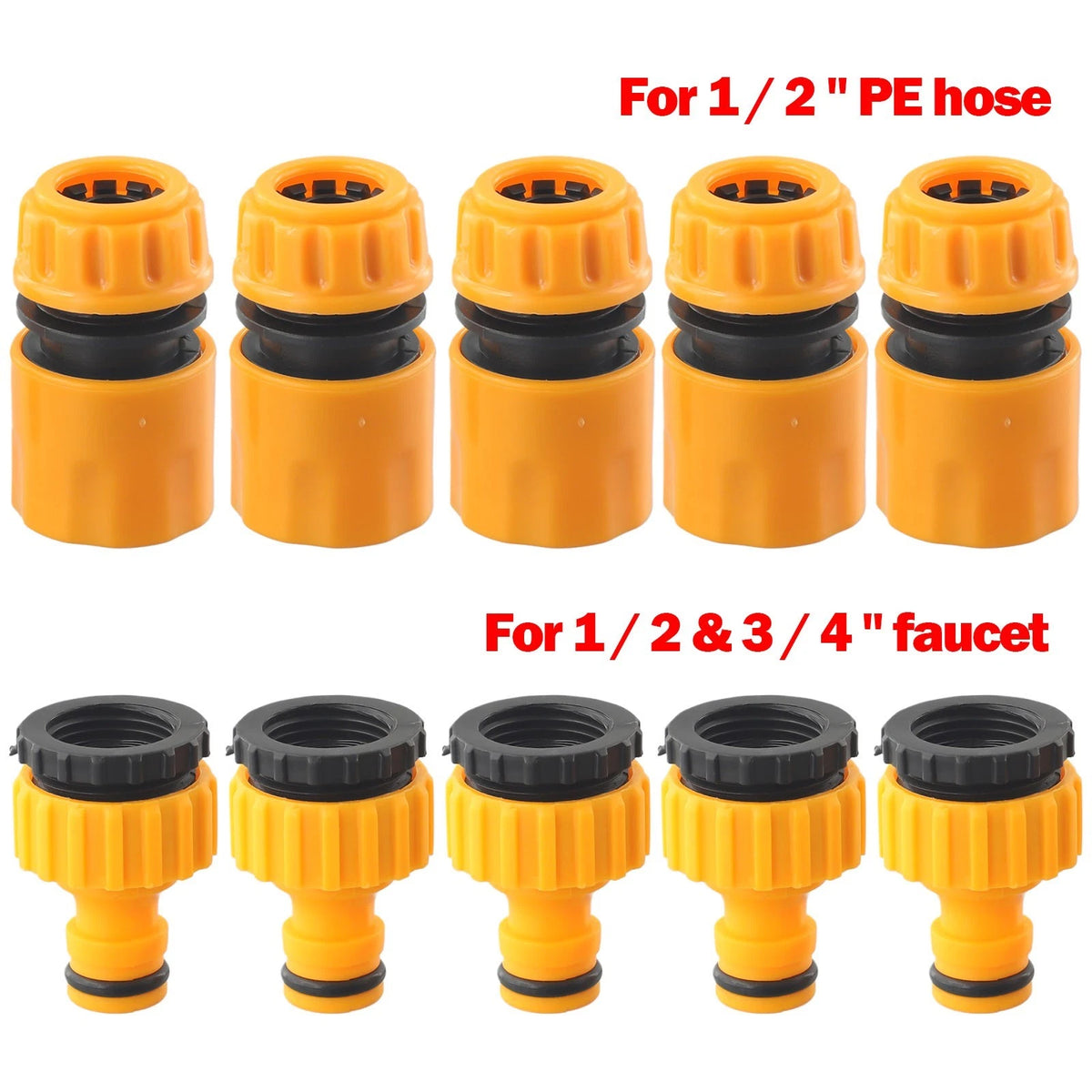 10x Quick Connect Adapter Fitting for Garden Tap Water Hose Pipe