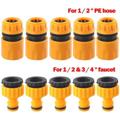 10x Quick Connect Adapter Fitting for Garden Tap Water Hose Pipe