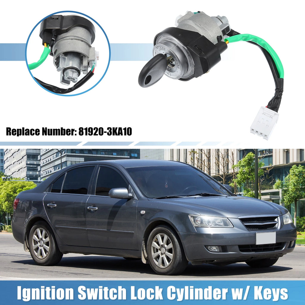 Ignition Switch Lock Cylinder with Key Replacement for Hyundai Sonata (2005–2007)
