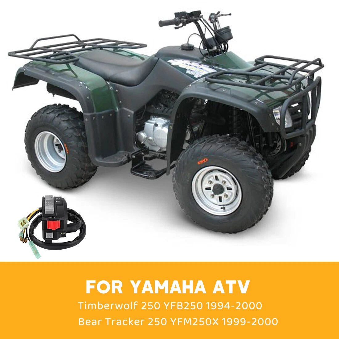 Handlebar Start Switch Headlight for Yamaha YFM250X Bear Tracker 250 (1999–2000)