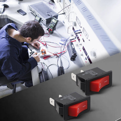 Pack of Two Rocker Switches ON/OFF AC 125/250V for Multiple Applications