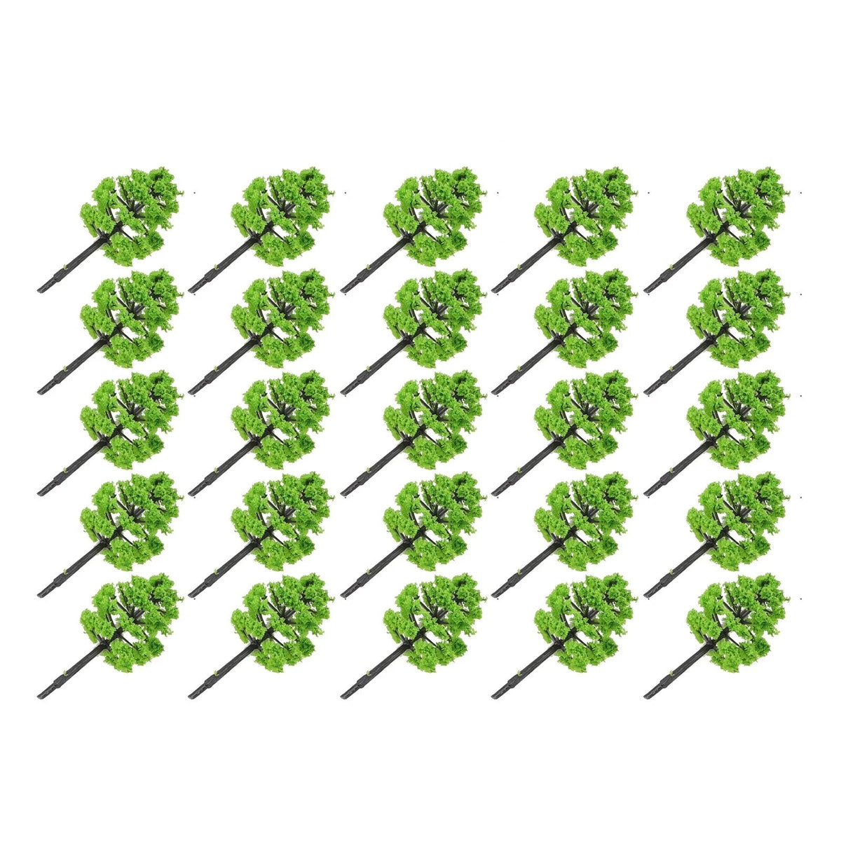 20pcs Model Trees for Train Railroad Diorama (1:100 Scale)
