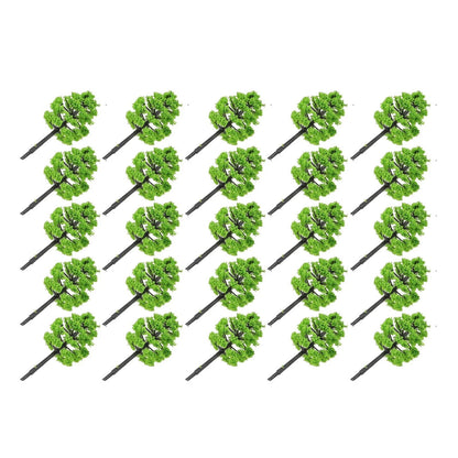 20pcs Model Trees for Train Railroad Diorama (1:100 Scale)