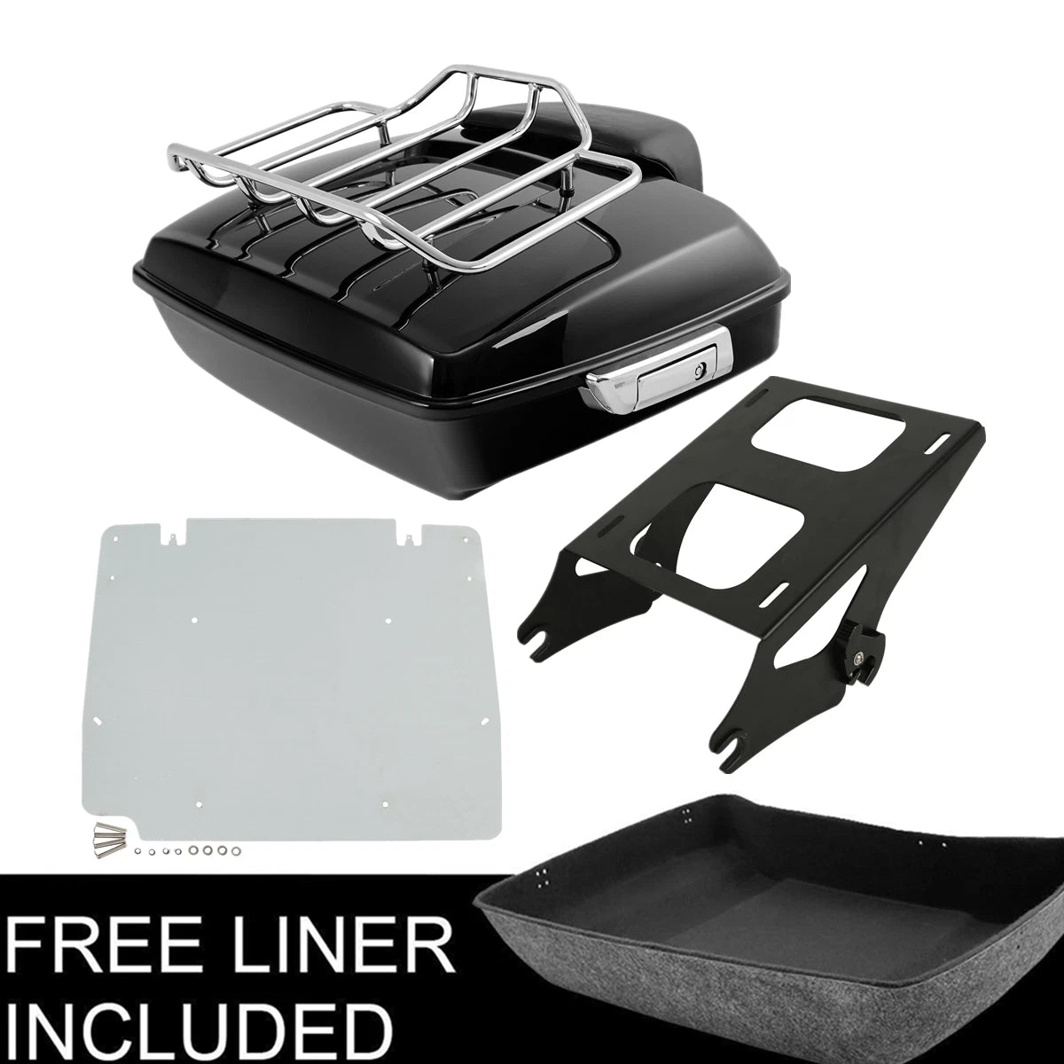 Trunk Backrest Pad Mount Rack for Harley Touring Electra Glide (2014–2023)