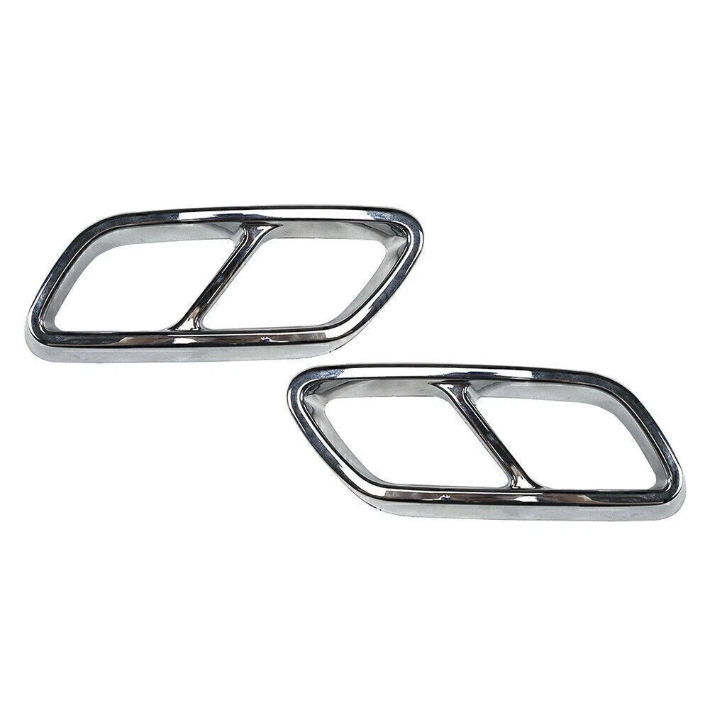 Tailpipe Trim for Mercedes Benz C-Class W20 (2015–2021) Silver