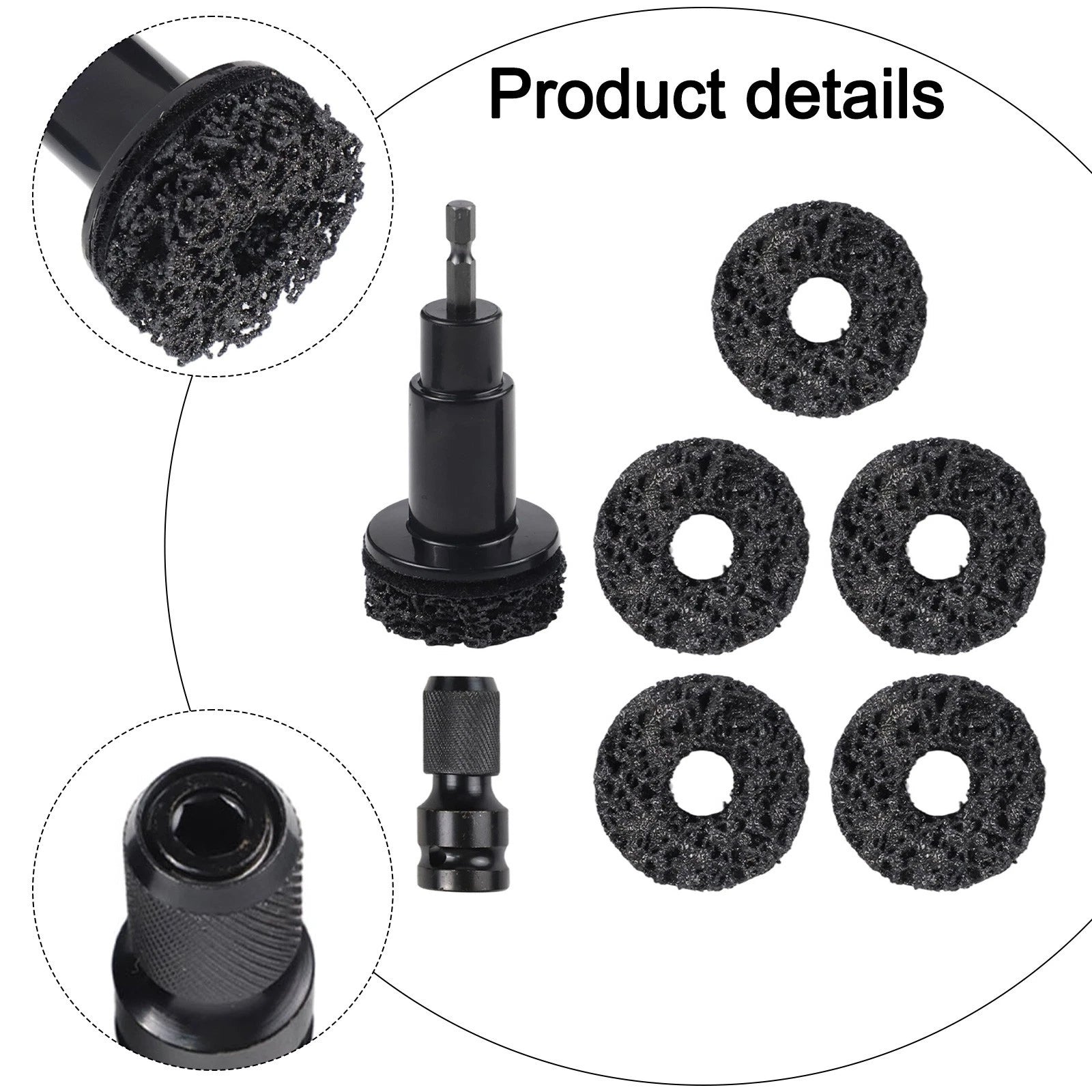 8PCS Rust Removal Tools for Hub Shaft and Brake Disc Cleaning