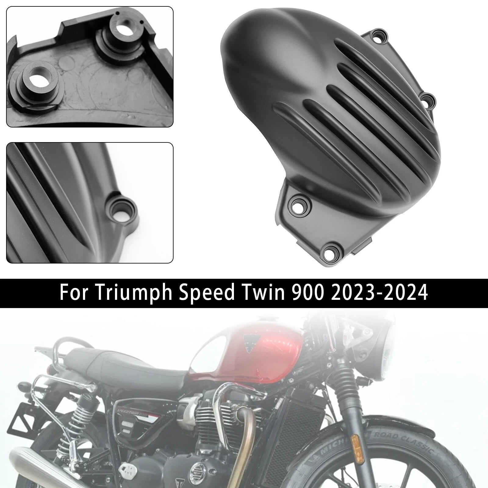 Front Sprocket Chain Guard for Triumph Speed Twin 900 (2023–2024) Matte Black