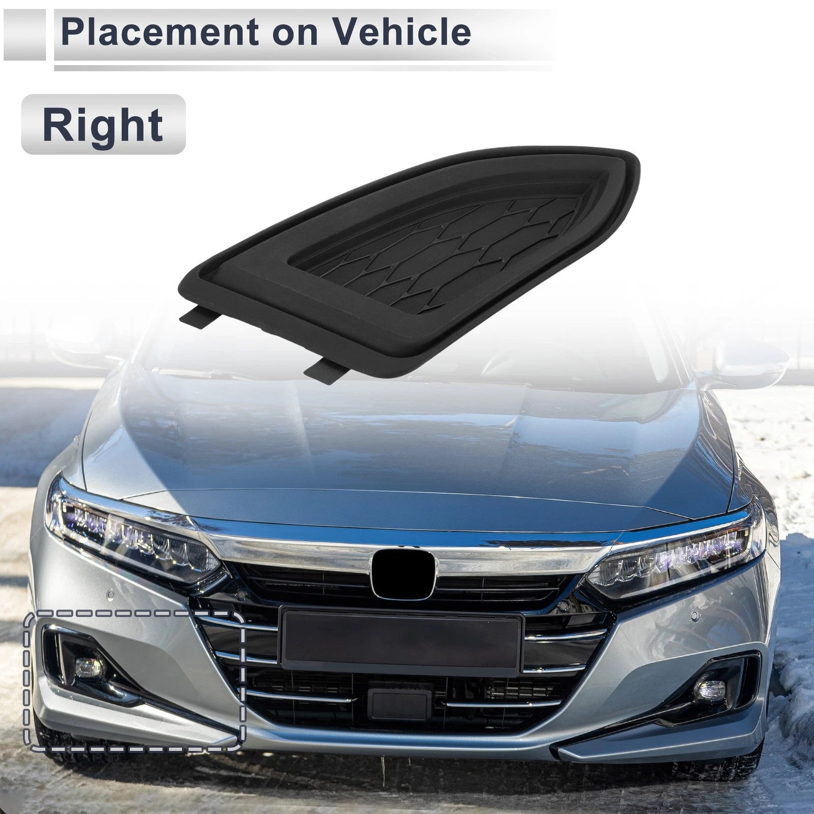 Front Right Fog Light Grill Replacement for Ford Edge (2015–2018)