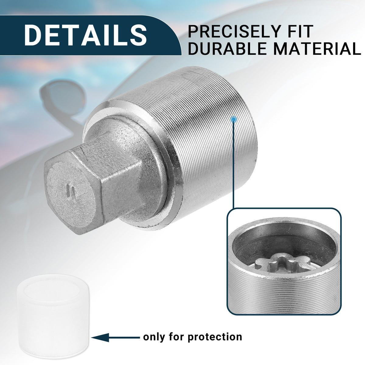 Wheel Lock Lug Nut with Protector for Audi A3 (2005–2019)