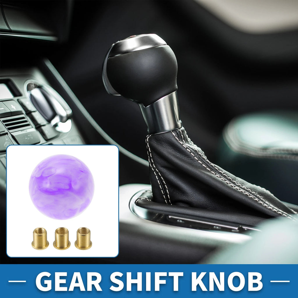 Round Ball Shift Knob with 3 Adapters for Universal Fit (Automatic/Manual)