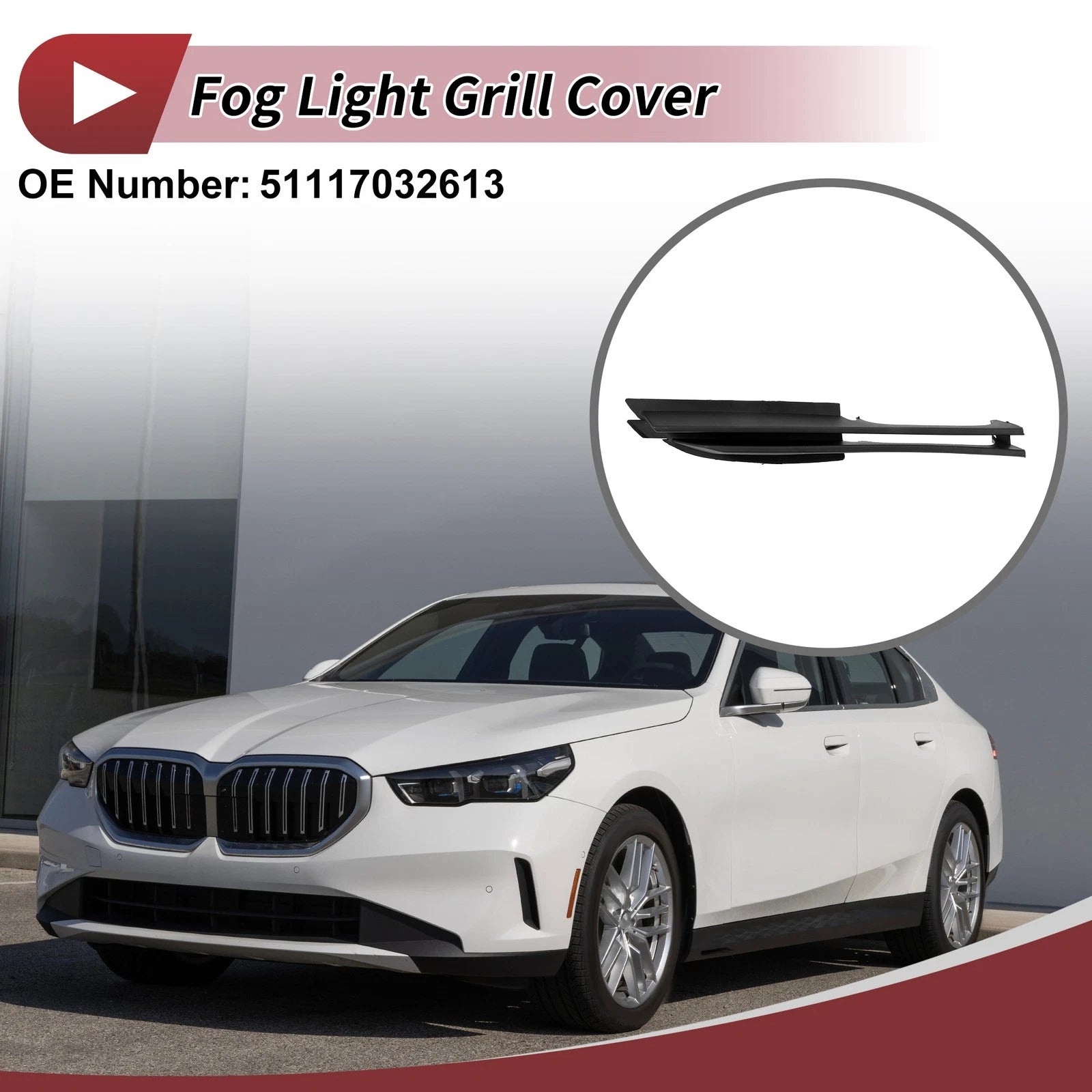 Front Left Fog Light Grill Replacement for BMW 320i (2002–2005)