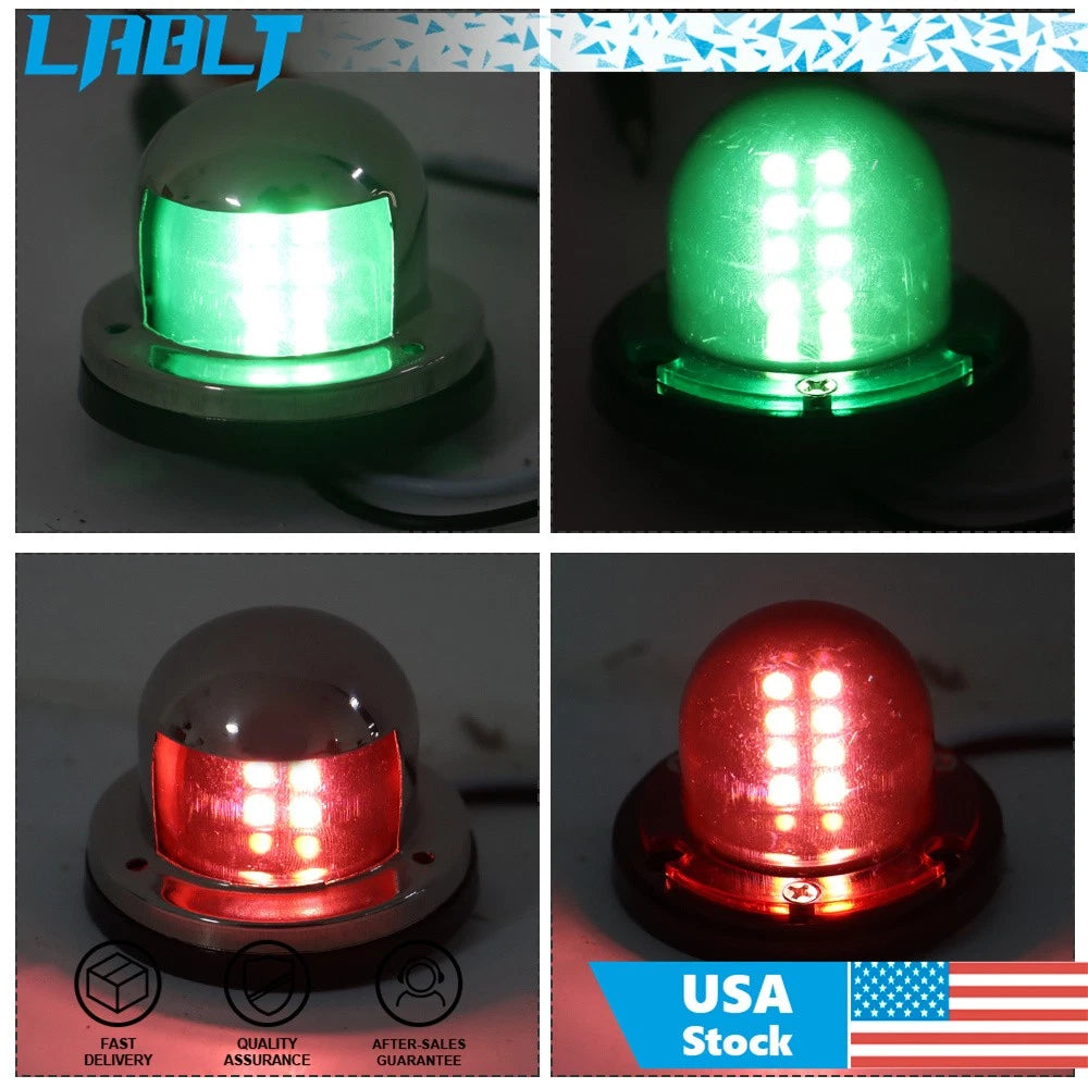LED Bow Navigation Lights for Marine Boat Pontoon (12V)
