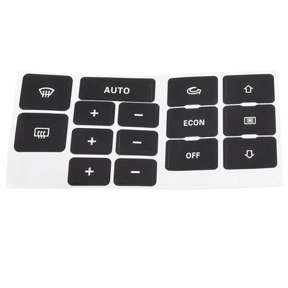 A/C Dash Button Black Decal Stickers for