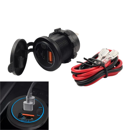 12V 24V Fast Power Charger Socket Outlet for Car Boat RV