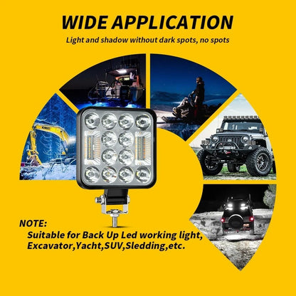 3 Inch LED Work Light for Car Motorcycle Truck SUV (Dual Modes)
