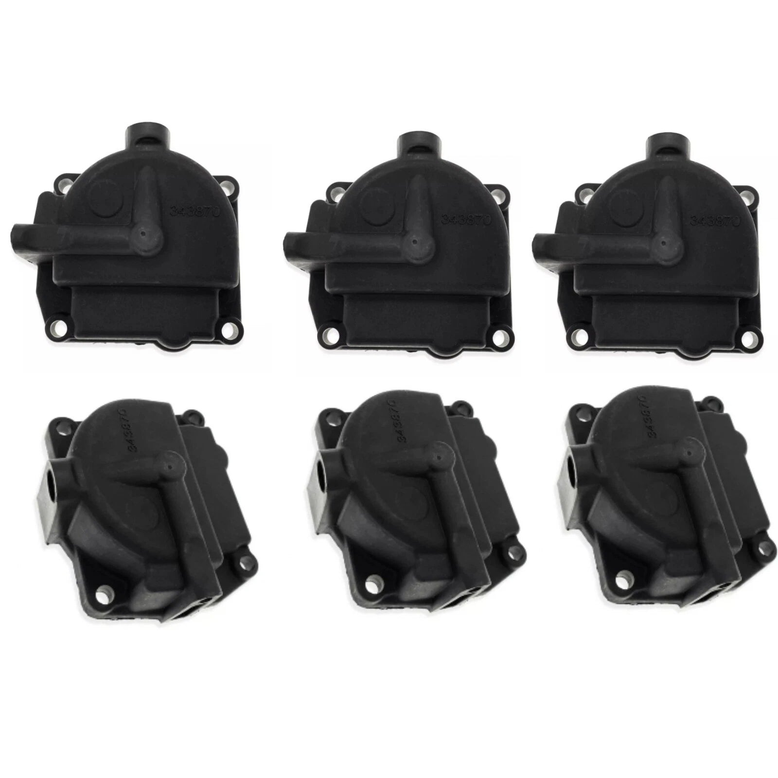 Set of 6 Carburetor Float Bowl Chambers for OMC Johnson Evinrude (433000, 766418)