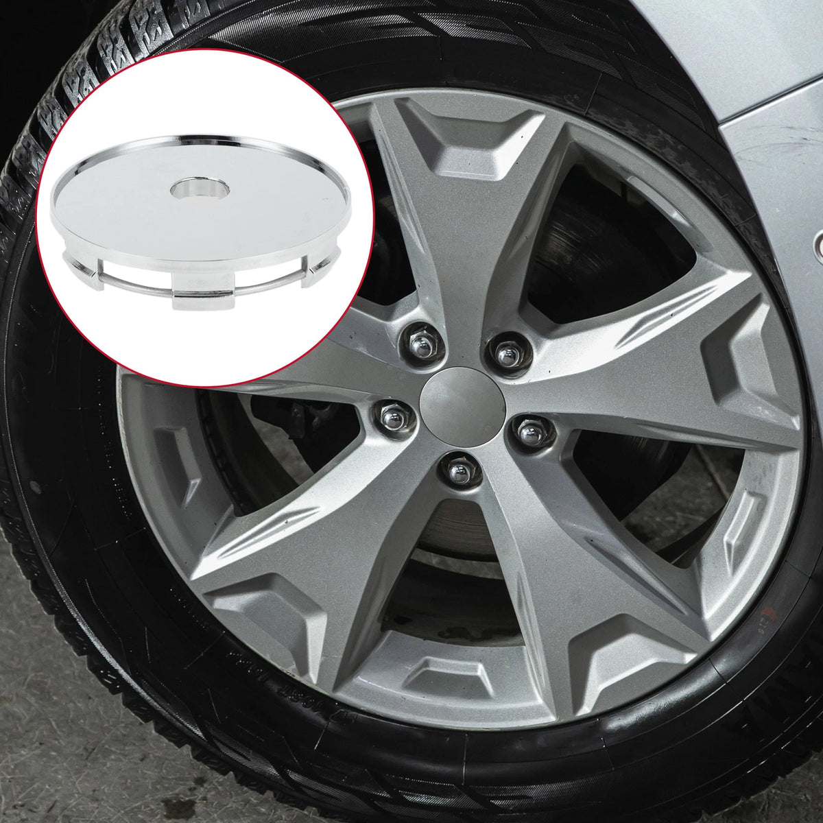 2X Chrome Wheel Center Hub Cap Rim Cover 2.56" OD for Universal Fit