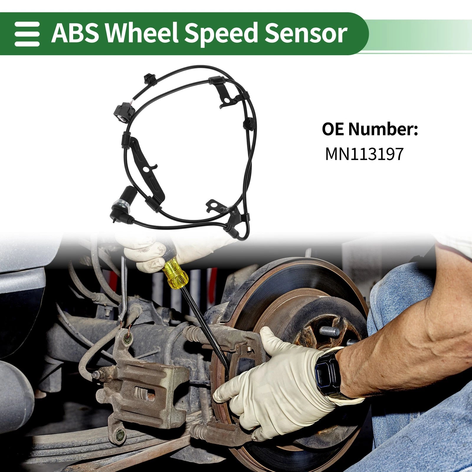 ABS Wheel Speed Sensor Replacement for Mitsubishi Eclipse Left (2006–2012)