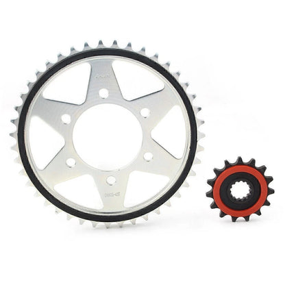 Set of 2 Rubber Cushioned 15T Front & 43T Rear Sprockets for Kawasaki Z1000 (2014–2016)