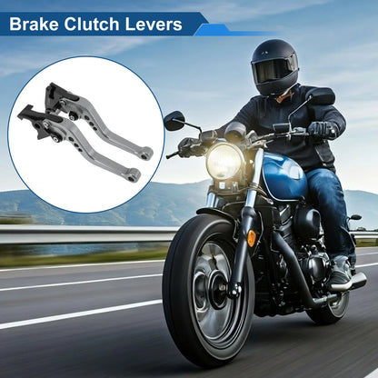 Short Brake Clutch Levers for Triumph Tiger 800 (2011–2019) Titanium Tone