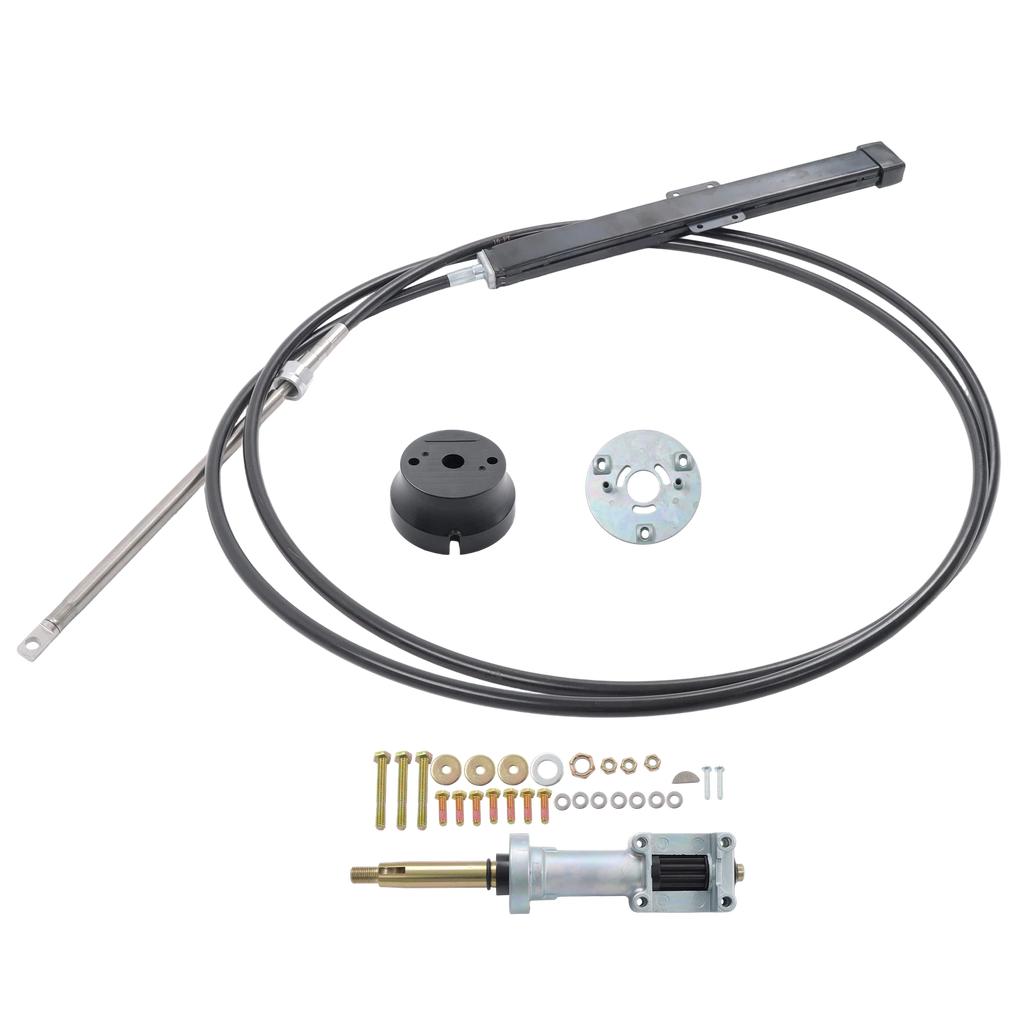 16FT Marine Steering System Cable Kit for Back Mount Rack-and-Pinion (SS14116)