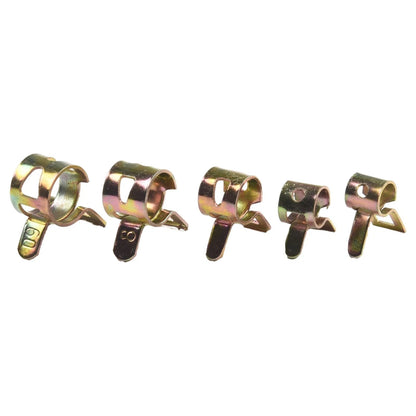 50pcs 5mm-9mm Spring Clips for Fuel Water Line Hose Pipe Tube Clamps