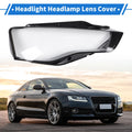 1 Pc Headlight Lens Cover for Audi A5 (2012–2015) Black, Clear