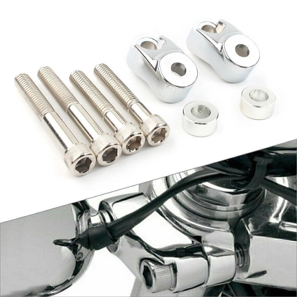Front Turn Signal Mount Bracket Relocation Kit for Harley Dyna (39mm 49mm)