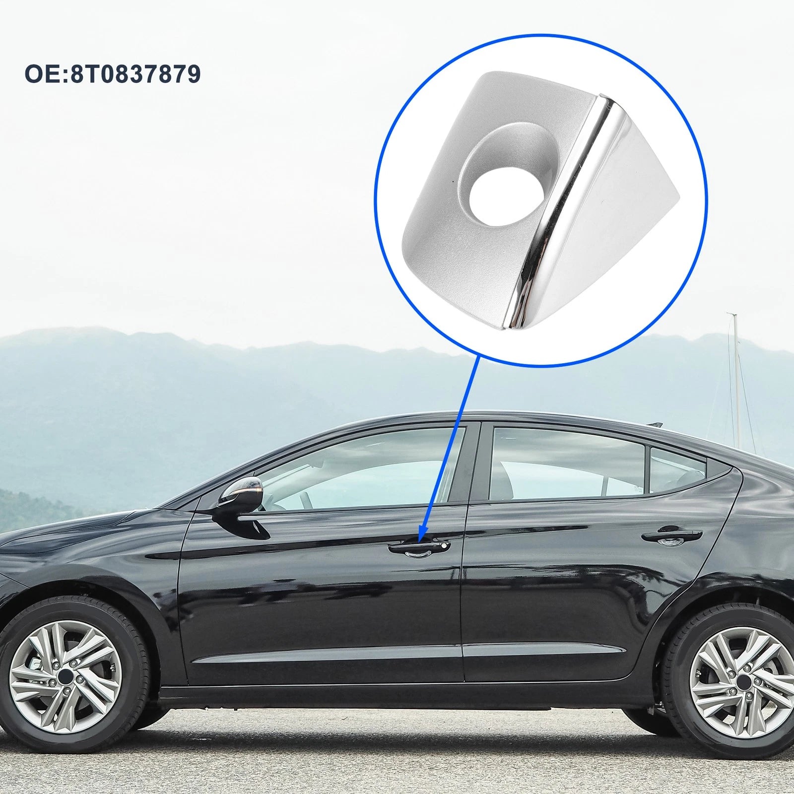 Front Left Door Handle Cover Lock Cap for Audi Q5 8R (2009–2017)