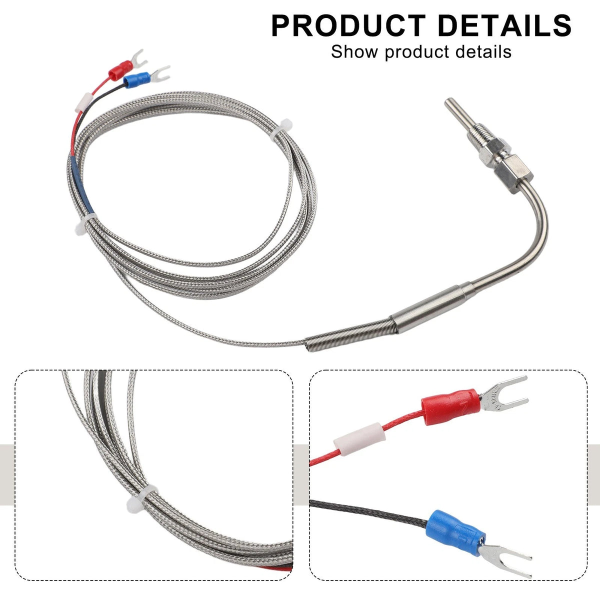 2 Meter K Type Thermocouple for Exhaust Applications