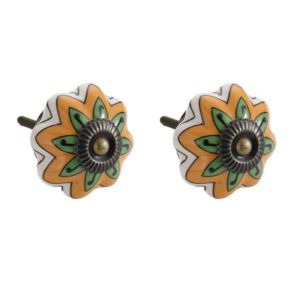 2Pcs Ceramic Drawer Handle Knob Pulls for Cabinet Furniture Hardware