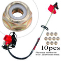 10PCS Reverse Nuts M10x1.25 Left Hand Thread for Various Brush Rods