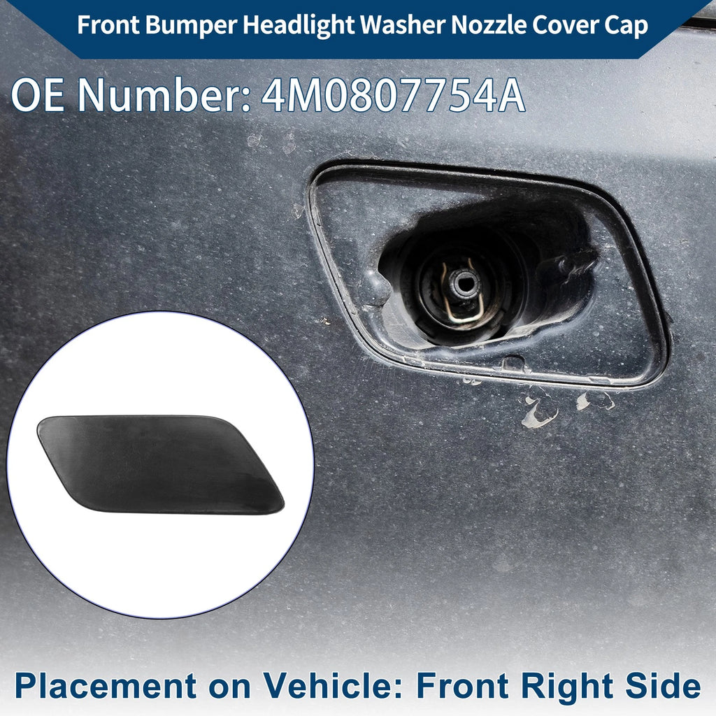 Washer Nozzle Cover Cap Front Right for Audi Q7 (2016–2021) Unpainted