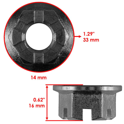 Front Axle Flanged Castle Nut with Pin Replacement for Honda TRX400EX (1998–2008)