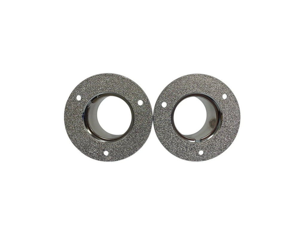 Set of 2 Plastic Chrome Plated Rigging Flanges for 2.5" Hose